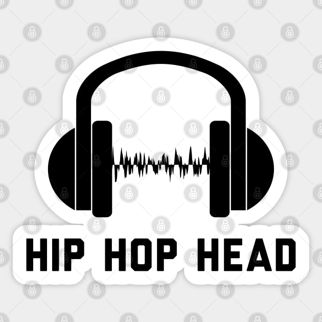 Hip Hop Head - Gift for Hip Hop Lovers Sticker by stokedstore